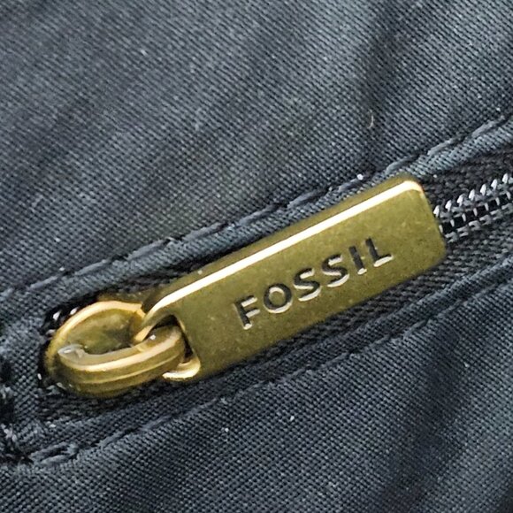 Fossil Emma Pebble Leather Slim Black Shoulder Crossbody Bag - Picture 13 of 16